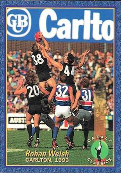 1994 Select Cazaly Classics #32 Rohan Welsh Front